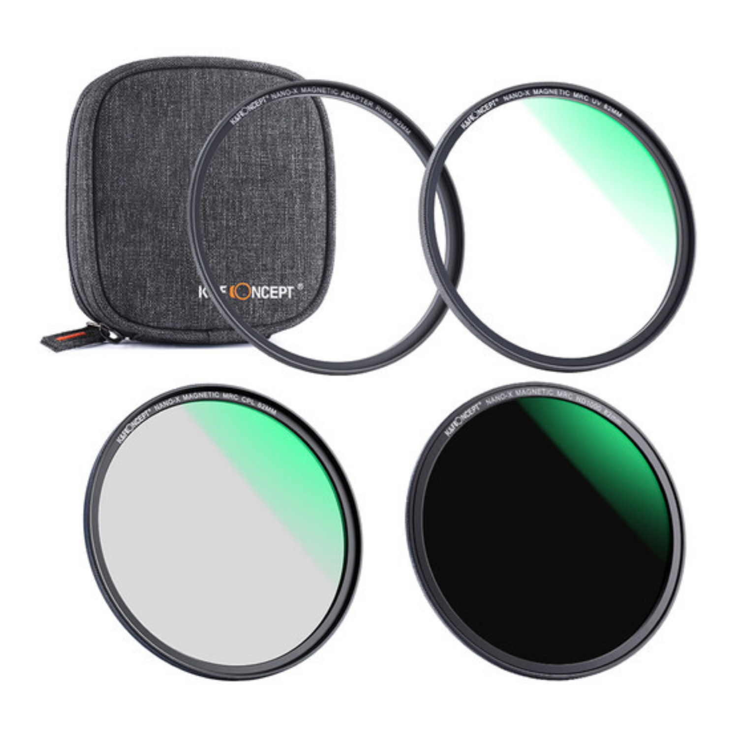 carrying-strap-ace-94.png K&F Concept Magnetic UV, Circular Polarizer & ND1000 Filter Kit with Case (86mm) – Bild 1
