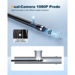 K&F Industrial Endoscope Dual Lens Inspection Camera 5.5mm with Metal Cable and 4.3' IPS Hard Screen, 8 LED Lights Hydro Camera, 20M – Bild 2
