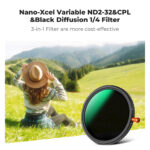 K&F 72MM NANO X Serie-3-in-1 Multi-Function Variable ND2-32&CPL& Black Mist 1/4, ultra-thin – Bild 2