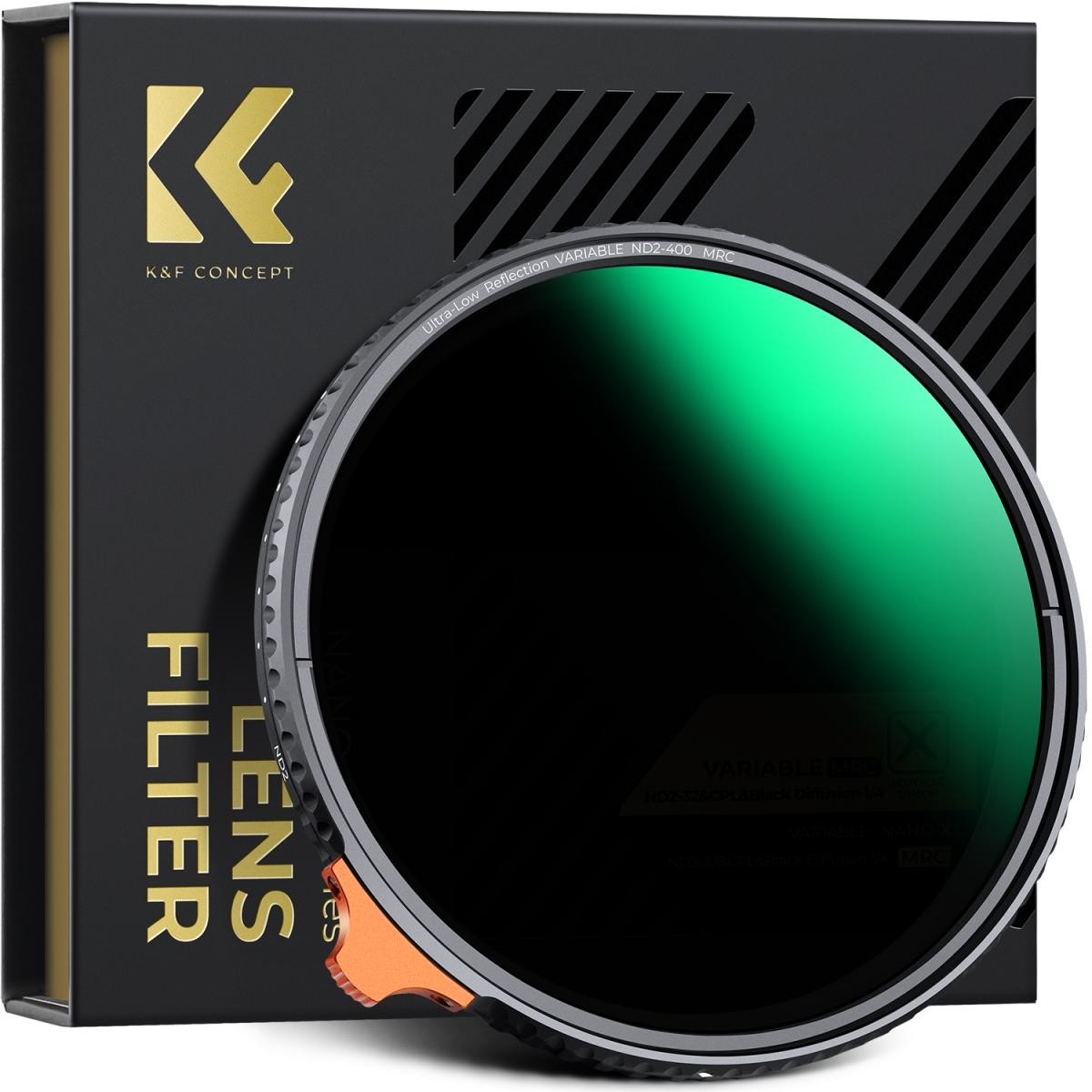 kf013157-1-1200x1200-2.jpg K&F 82mm Ultra-Low Reflection Variable ND Lens Filter, ND2-400 – Bild 1
