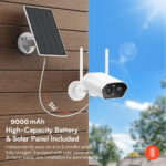 K&F WIFI solar security camera outdoor camera 2K Ultra HD picture Audible alarm IP66 – Bild 5