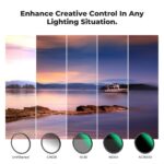 K&F 58MM, Magnetic 5pcs Filter Kit,GND8+ND8+ND64+ND1000+Magnetic Adapter Ring – Bild 5