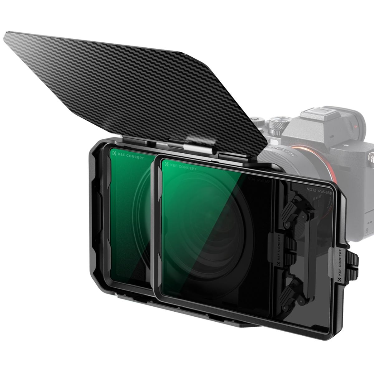 sku2182-1-1200x1200-1.jpg K&F Matte Box Kit+ND4+ND32 Square Filter – Bild 1
