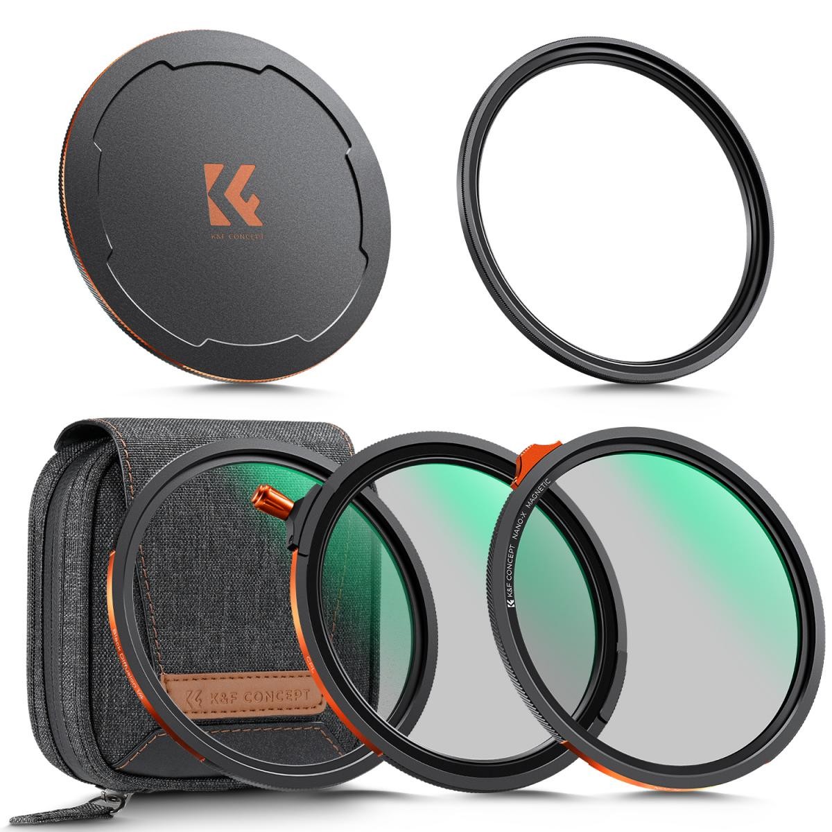 sku2500-1-1200x1200-1.jpg K&F CONCEPT 72MM Nano-X Series Magnetic Filter Kit (CPL+ND3-32+Black Mist 1/4) – Bild 1