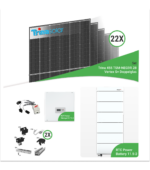 10,01 kWp PV-Komplettset mit 22x Trina TSM-NEG9R.28 Vertex S+ 455 W Doppelglas-Module & RCT Power Storage 10.0 & RCT Power Battery 11.5-2 Speicher – inkl. Unterkonstruktion für Ziegeldächer