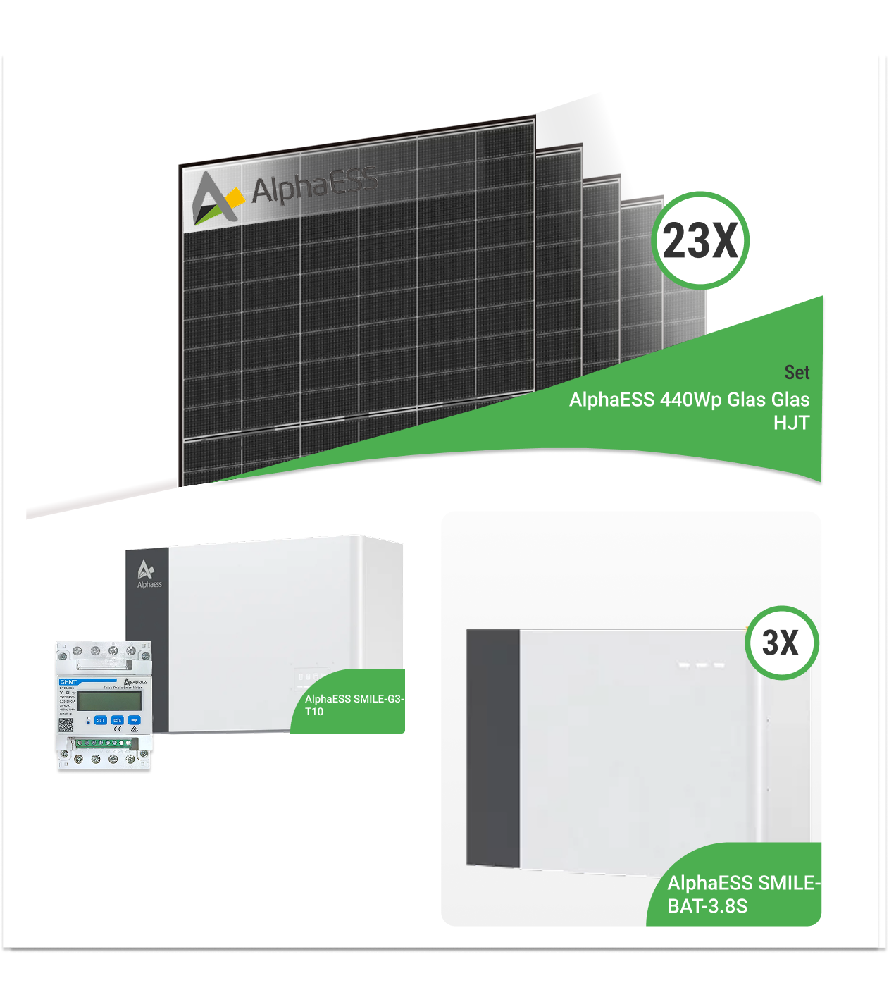 10_12kWpPV-Komplettsetmit23xAlphaESS440WGlas-GlasHJT_AlphaESSSMILE-G3-T10mit10_95kWhSpeicher.png 10,12 kWp PV-Komplettset mit 23x AlphaESS 440 W Glas-Glas HJT & AlphaESS SMILE-G3-T10 mit 10,95 kWh Speicher – Bild 1
