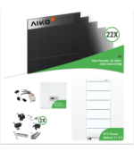 10,23 kWp PV-Komplettset mit 22x Aiko 465 W Modulen & RCT Power Speicher – inkl. K2 Unterkonstruktion für Ziegeldächer