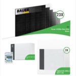 10,35 kWp Photovoltaik-Komplettset mit 23x Bauer 450 Wp bifaziale Glas-Glas Full Black Module und Alpha ESS SMILE-G3-T10 mit 10,95 kWh Speicher