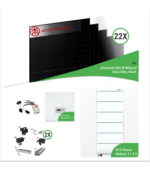 9,90 kWp PV-Komplettset mit 22x Jolywood 450 W Niwa Black R3 Bifazial Glas/Glas & RCT Speicher – inkl. K2 Unterkonstruktion für Ziegeldächer