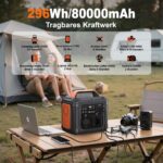 SBAOH Portable Power Station,296 Wh Solar Generator With 300 W Output, Mobile Power Supply For Garden, Travel, Camping, Motorhome, Emergency – Bild 7